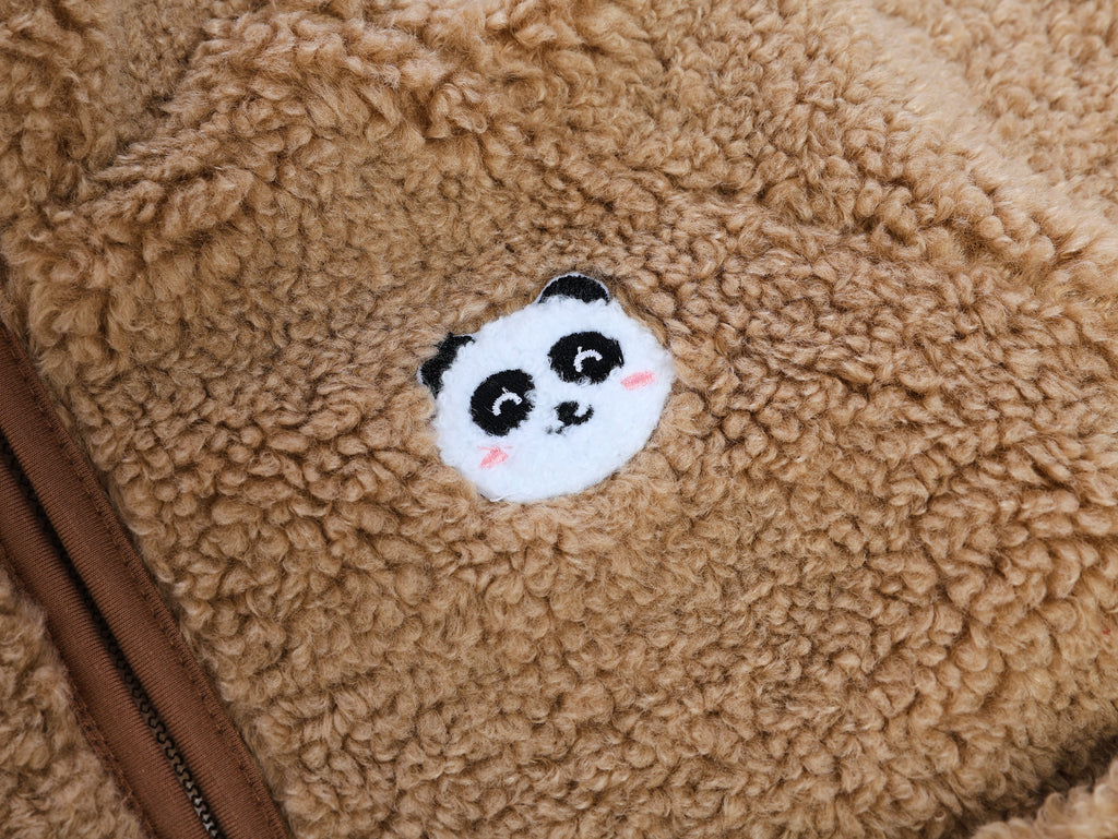 MyKids-USA Unisex Plush Hoodie Coat Outfit Wearing