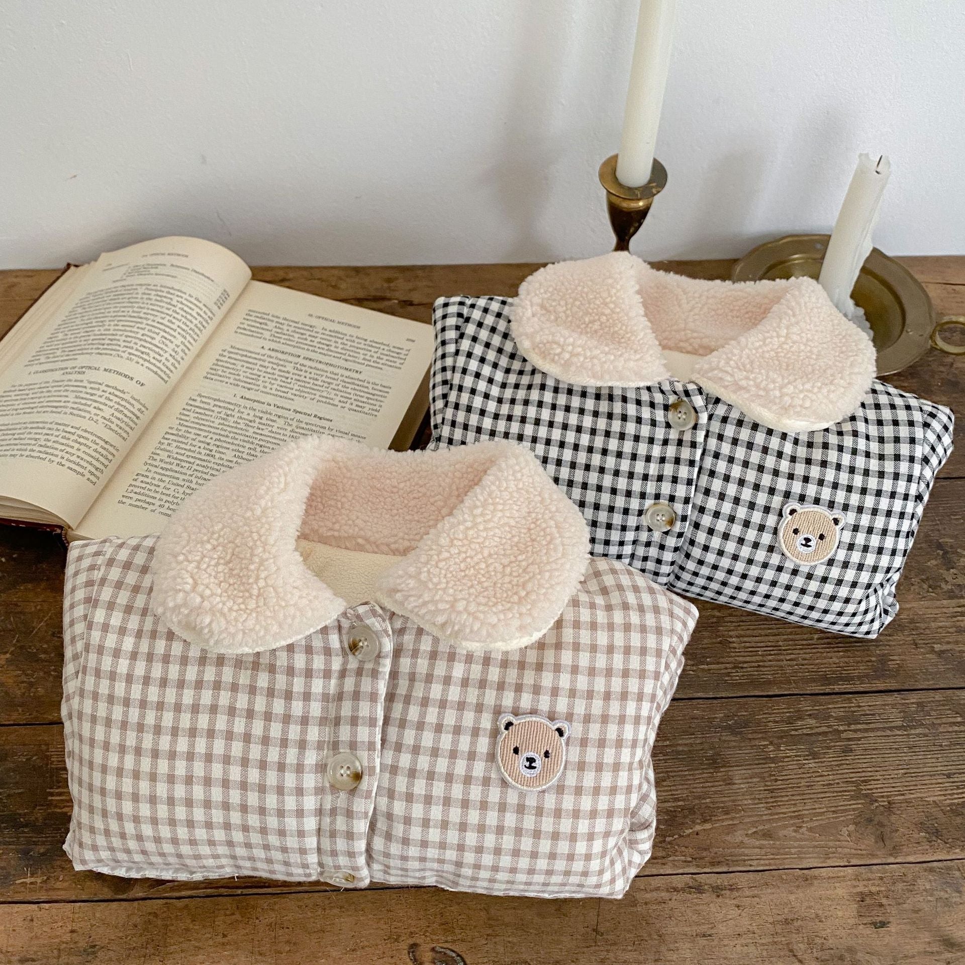MyKids-USA® Baby Plaid Graphic Single Breasted Design Thickened Warm Winter Cotton Coat