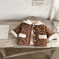 MyKids-USA® Baby Girl Jacquard Lapel Combo Two Pockets Thickened Long Sleeves Cardigan Coat In Winter