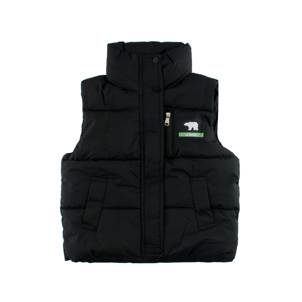 MyKids-USA® Style Kids Unisex Outerwear: Sleeveless Single Breasted Coat for Children