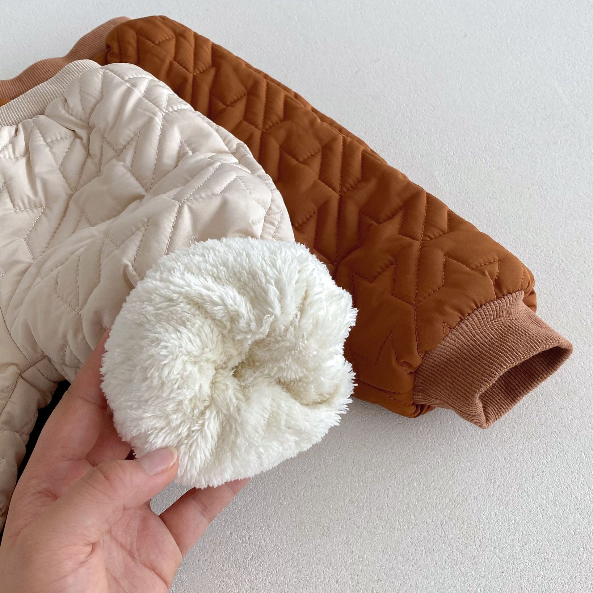MyKids-USA Teddy Paws Pattern Coat With Thick Pants Cute Sets