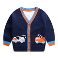 MyKids-USA® Baby Boy And Girl Various Cartoon Pattern Single Breasted Design V-Neck Cardigan