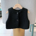 MyKids-USA® Baby Berber Fleece Design Button Front Warm Coat Vest