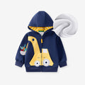 MyKids-USA® Winter and Autumn Boys Cartoon Pattern Long Sleeves Zip-up Hooded Coat